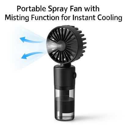 Portable Spray Fan with Misting Function for Instant Cooling