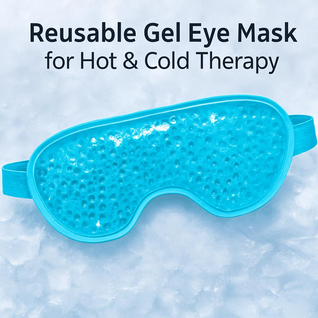 Blue Reusable Gel Eye Mask for Hot & Cold Therapy