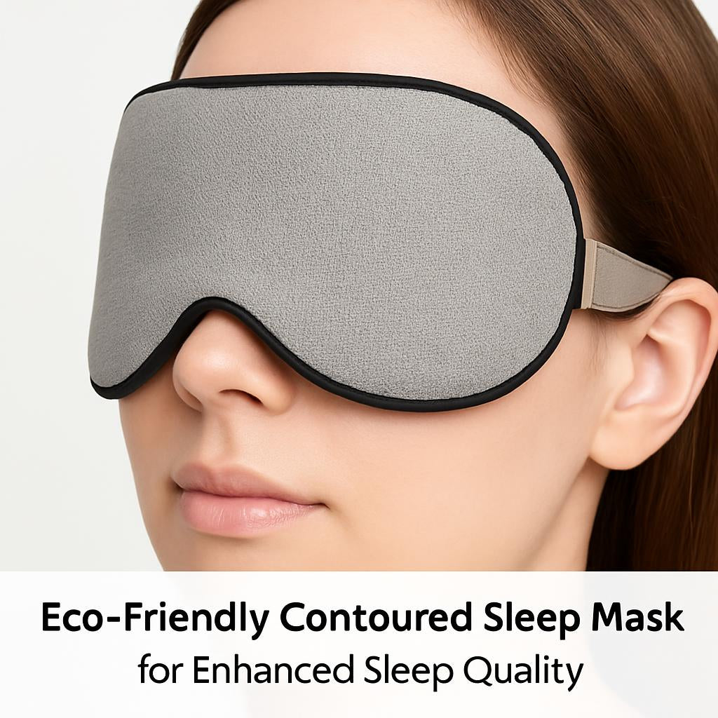 Eco-Friendly Contoured Sleep Mask for Enhanced Sleep Quality