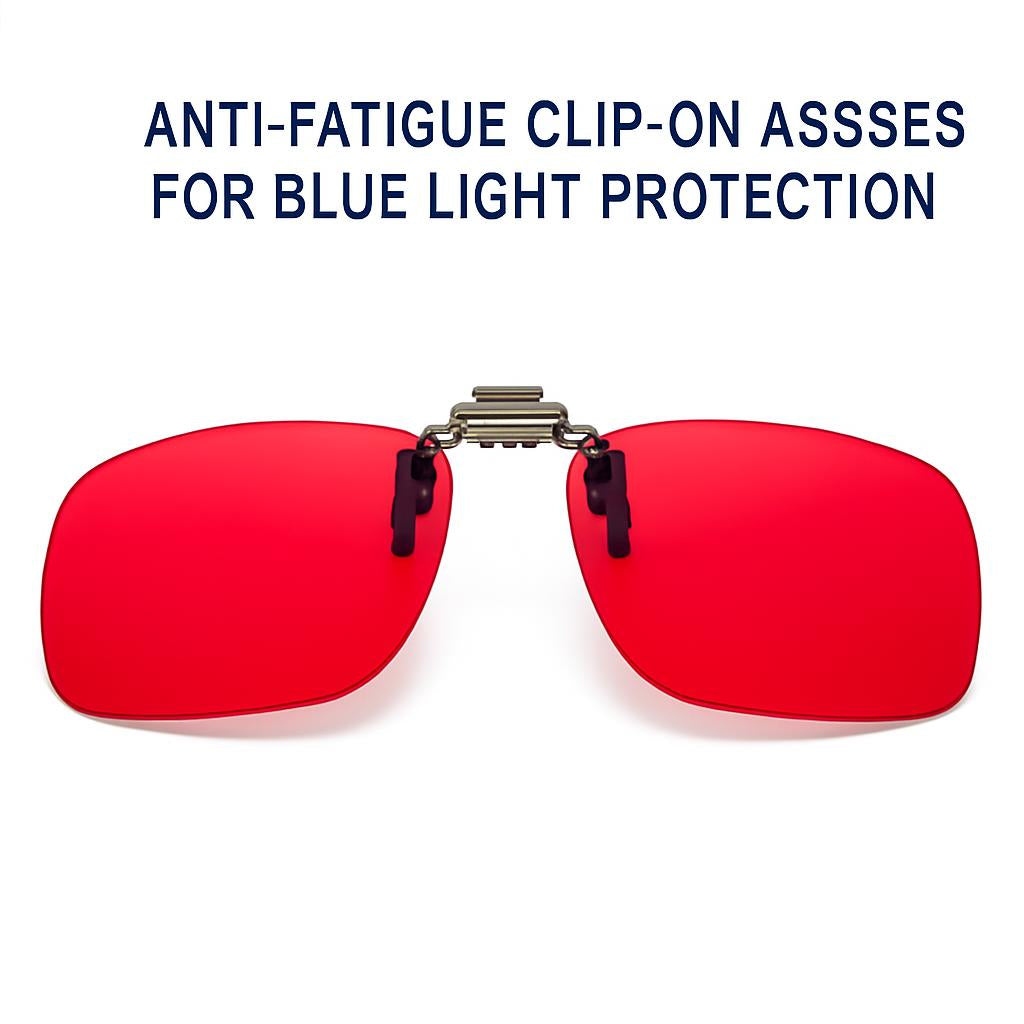 Anti-Fatigue Clip-On Glasses for Blue Light Protection