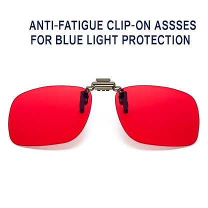 Anti-Fatigue Clip-On Glasses for Blue Light Protection