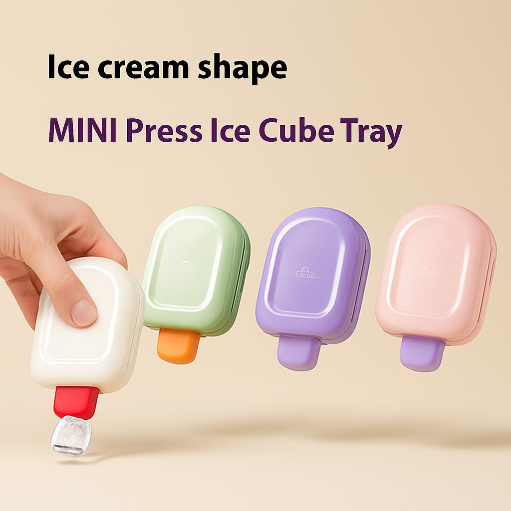 Eco-Friendly Easy-Press Ice Cube Mold with Lid
