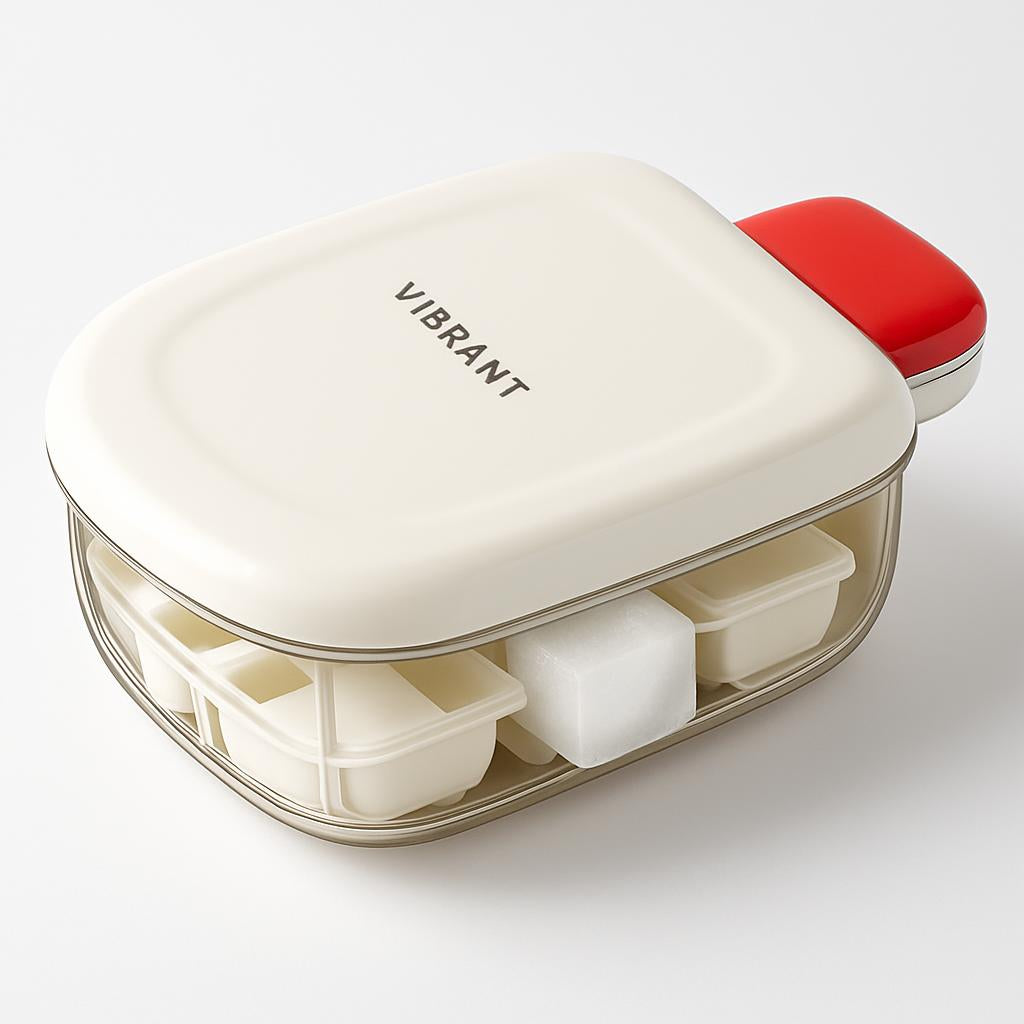 Eco-Friendly Easy-Press Ice Cube Mold with Lid