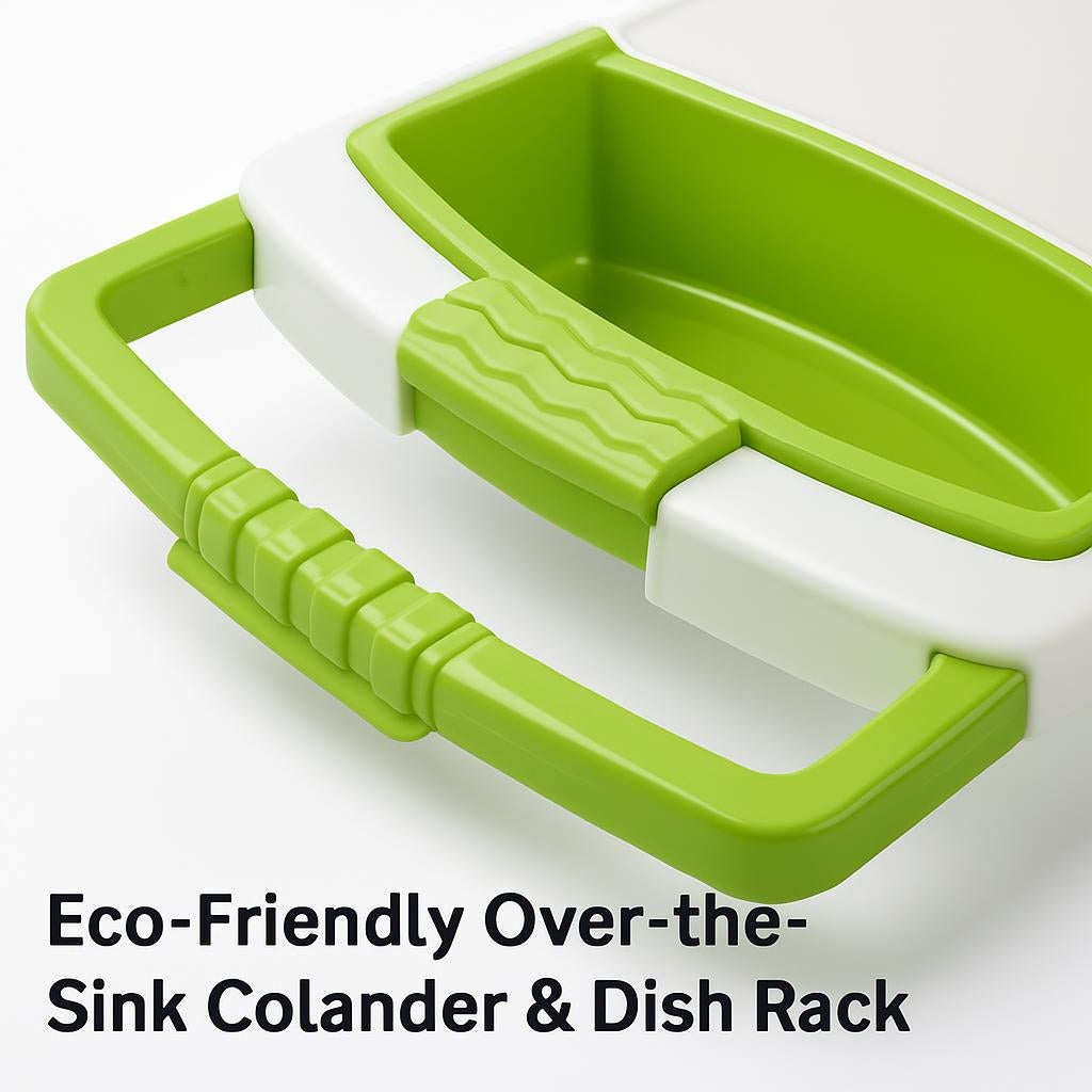 Eco-Friendly Over-the-Sink Colander & Dish Rack