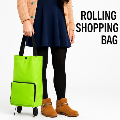 Eco-Friendly 2-in-1 Foldable Shopping Cart with Organizer