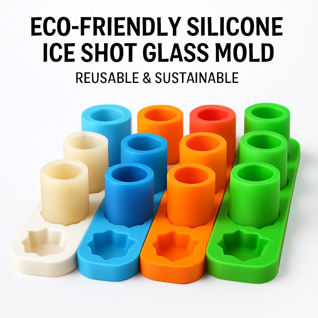 Eco-Friendly Silicone Ice Shot Glass Mold - Reusable & Sustainable