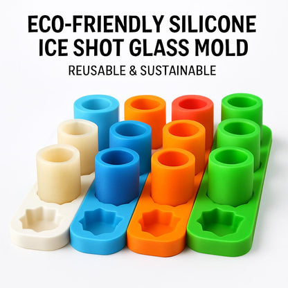 Eco-Friendly Silicone Ice Shot Glass Mold - Reusable & Sustainable