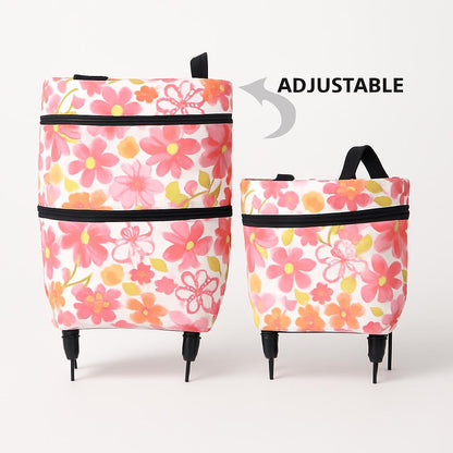 Eco-Friendly 2-in-1 Foldable Shopping Cart with Organizer