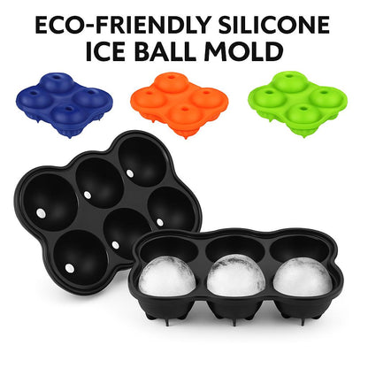 Eco-Friendly Silicone Ice Ball Mold in Black