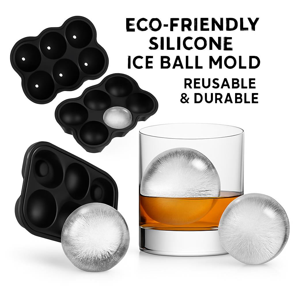 Eco-Friendly Silicone Ice Ball Mold - Reusable & Durable