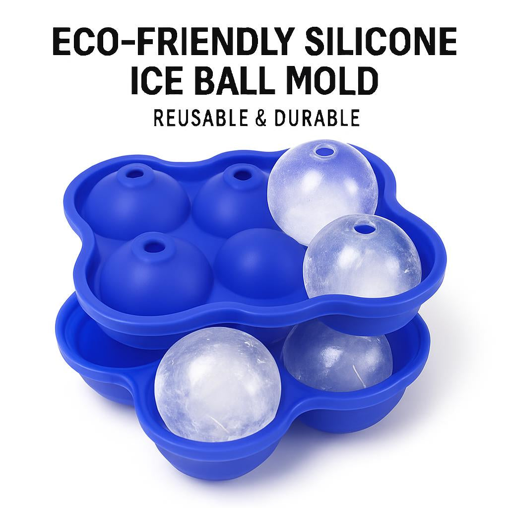 Eco-Friendly Silicone Ice Ball Mold - Reusable & Durable