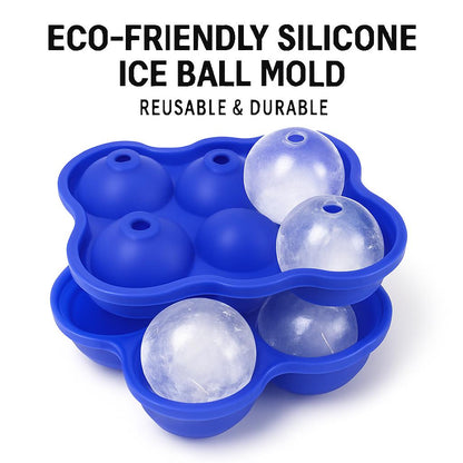 Eco-Friendly Silicone Ice Ball Mold - Reusable & Durable