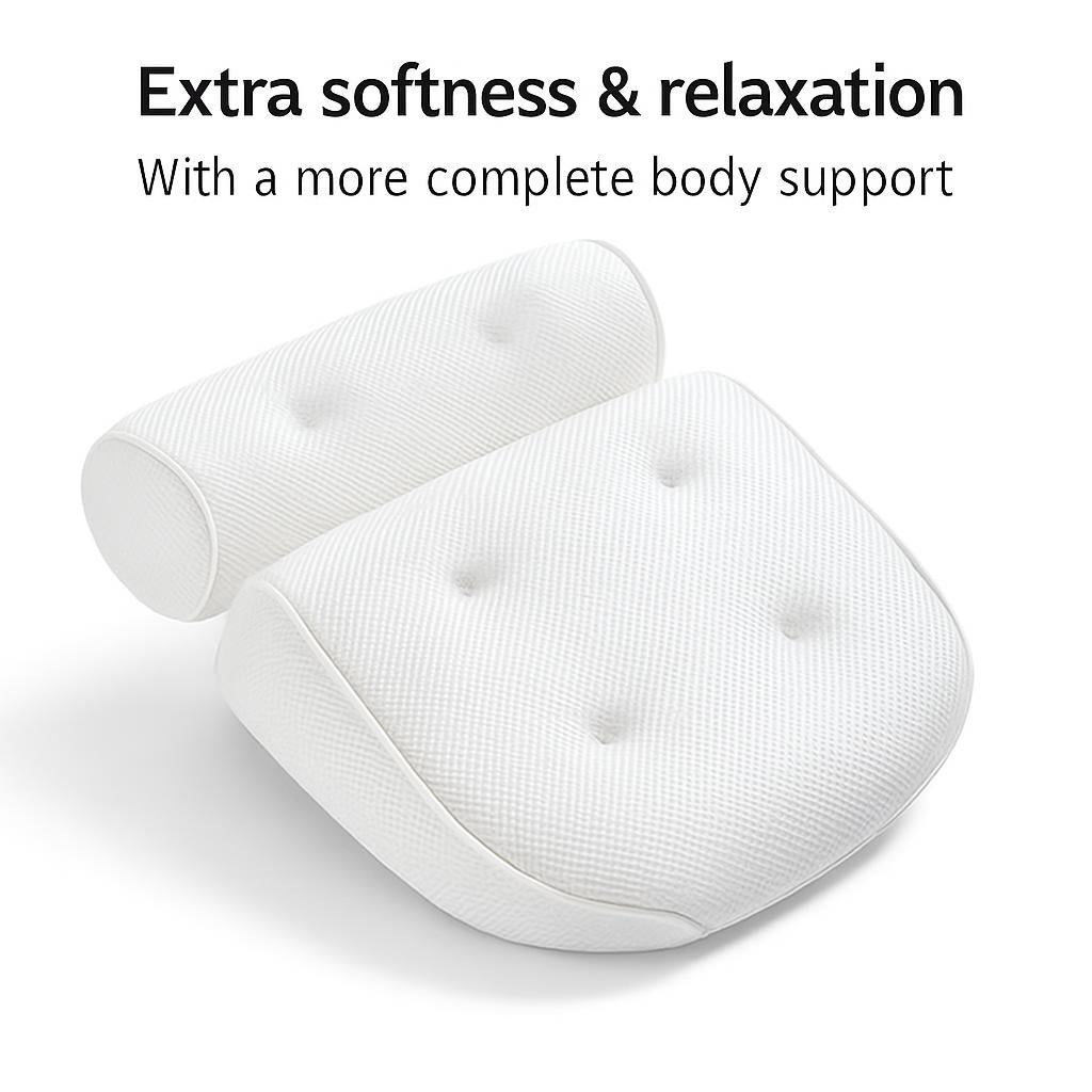 Luxurious Eco-Friendly Bath Pillow with Suction Cups