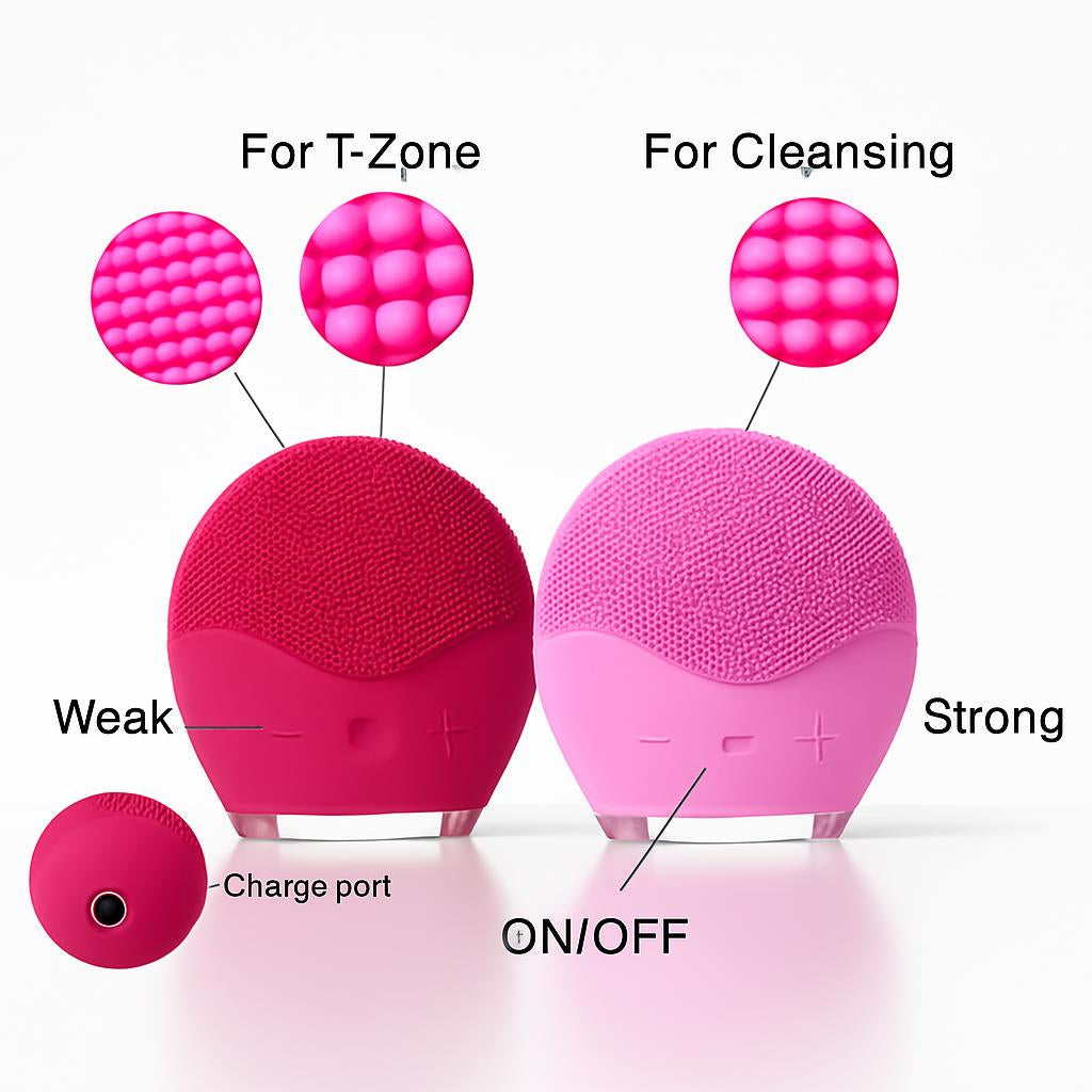 Eco-Friendly Silicone Facial Cleansing Brush - Reusable & Durable