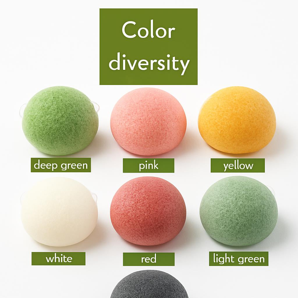 Natural Konjac Face Puff - Biodegradable Facial Cleansing Sponge