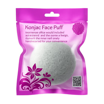Natural Konjac Face Puff - Biodegradable Facial Cleansing Sponge