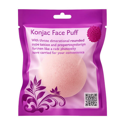 Natural Konjac Face Puff - Biodegradable Facial Cleansing Sponge