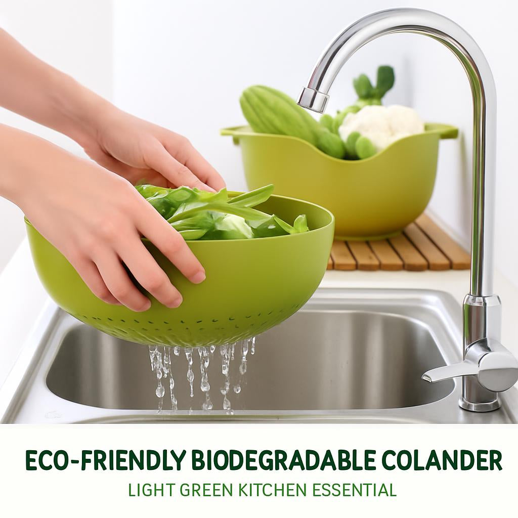 Eco-Friendly Biodegradable Colander - Light Green Kitchen Essential