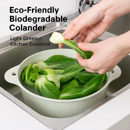 Eco-Friendly Biodegradable Colander - Light Green Kitchen Essential