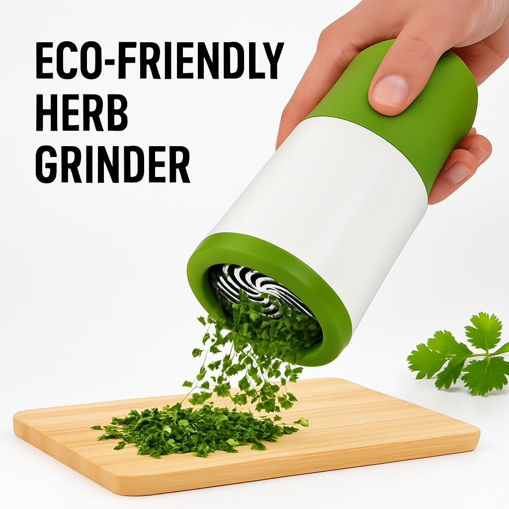 Eco-Friendly Herb Grinder in Green and White