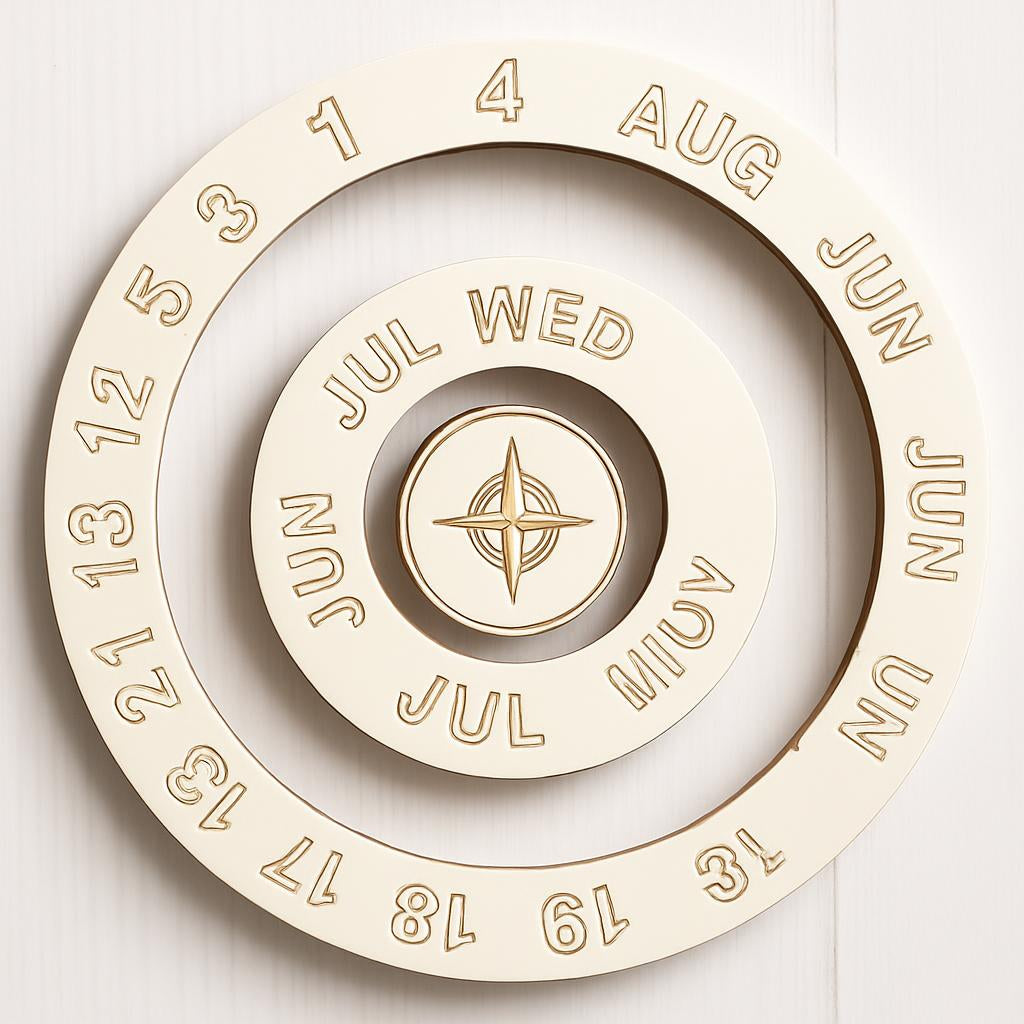 Eco-Friendly Perpetual Wall Calendar - Sustainable Circular Design