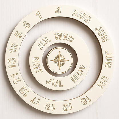 Eco-Friendly Perpetual Wall Calendar - Sustainable Circular Design