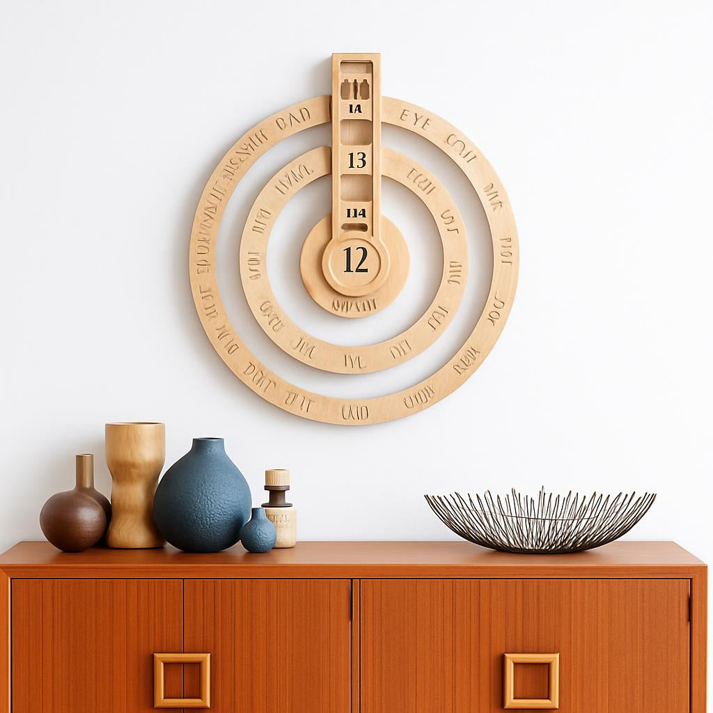 Eco-Friendly Perpetual Wall Calendar - Sustainable Circular Design