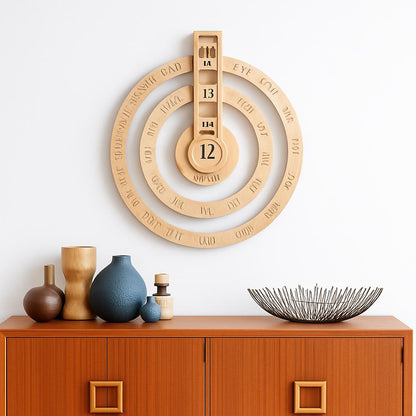 Eco-Friendly Perpetual Wall Calendar - Sustainable Circular Design