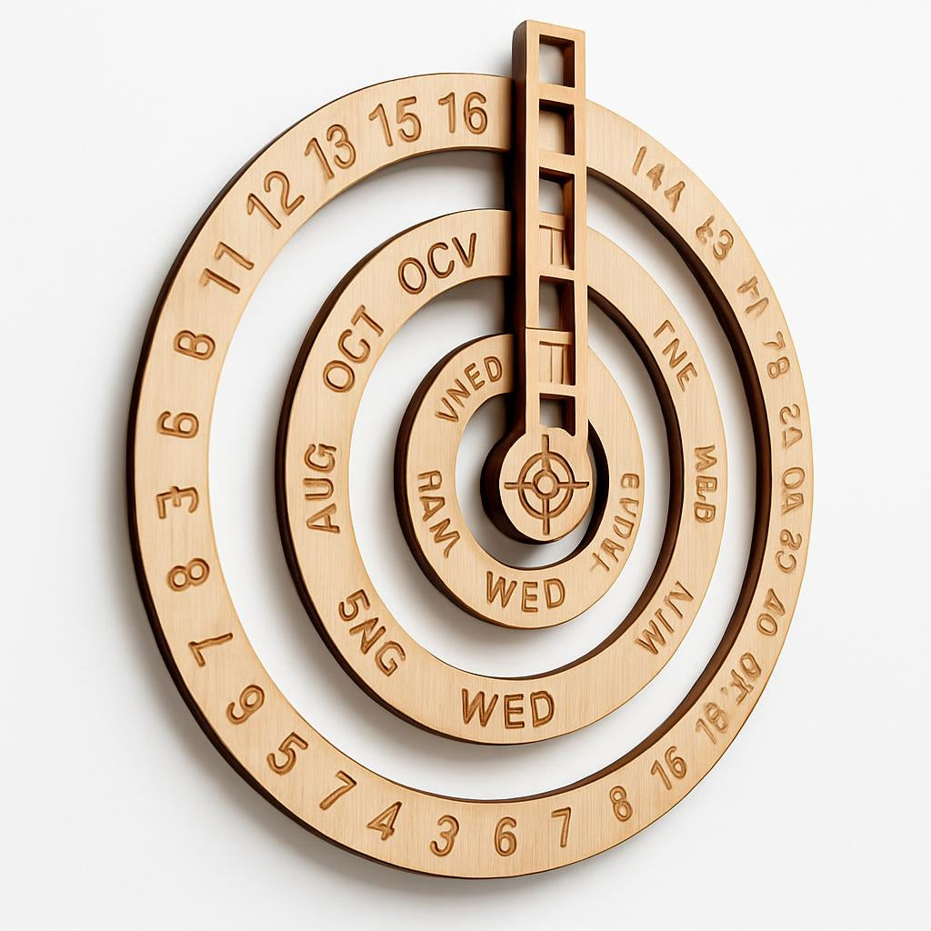 Eco-Friendly Perpetual Wall Calendar - Sustainable Circular Design