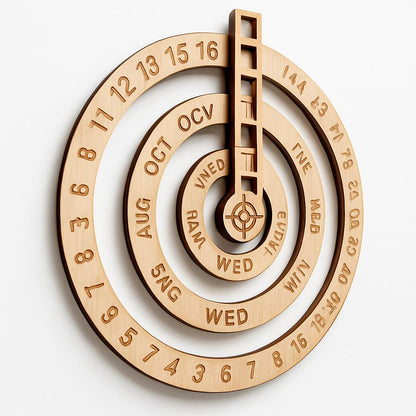 Eco-Friendly Perpetual Wall Calendar - Sustainable Circular Design
