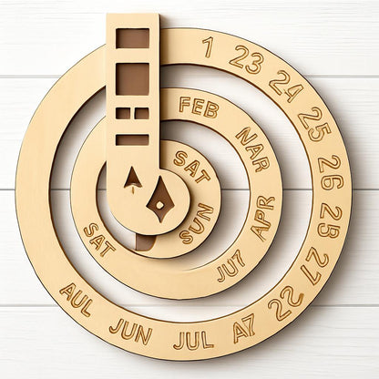 Eco-Friendly Perpetual Wall Calendar - Sustainable Circular Design