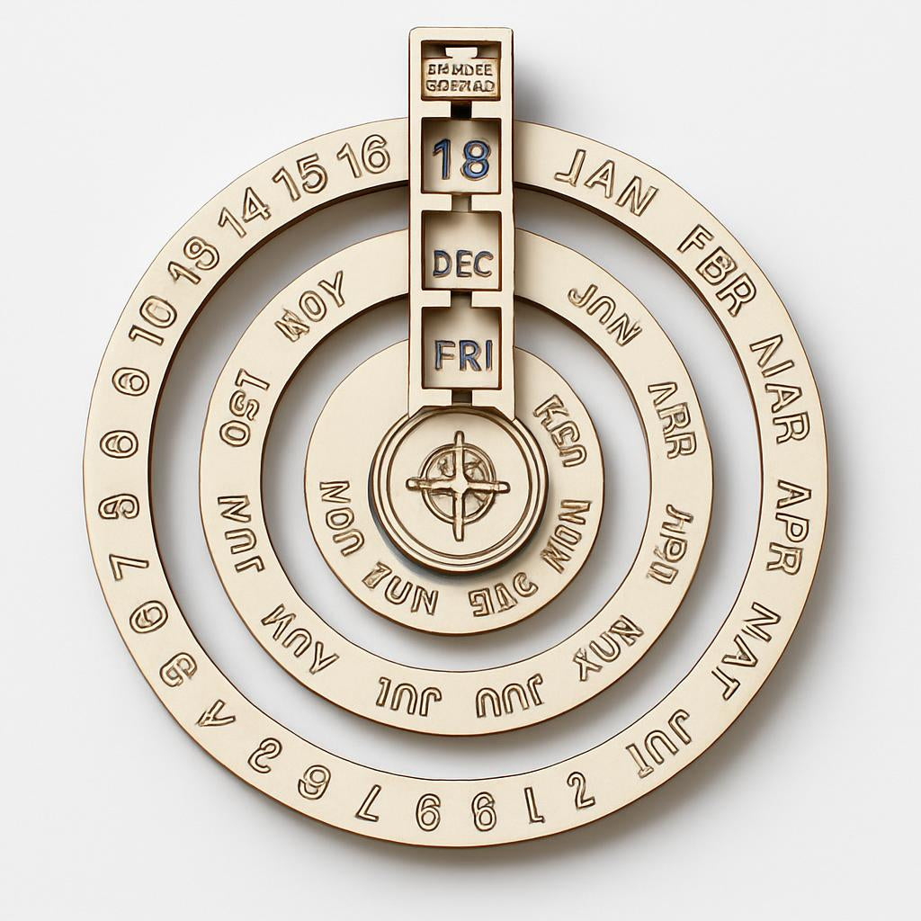 Eco-Friendly Perpetual Wall Calendar - Sustainable Circular Design