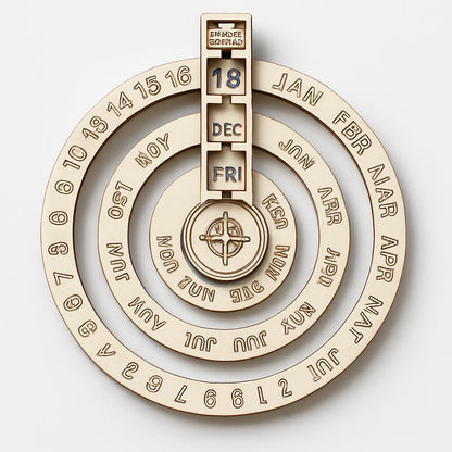 Eco-Friendly Perpetual Wall Calendar - Sustainable Circular Design