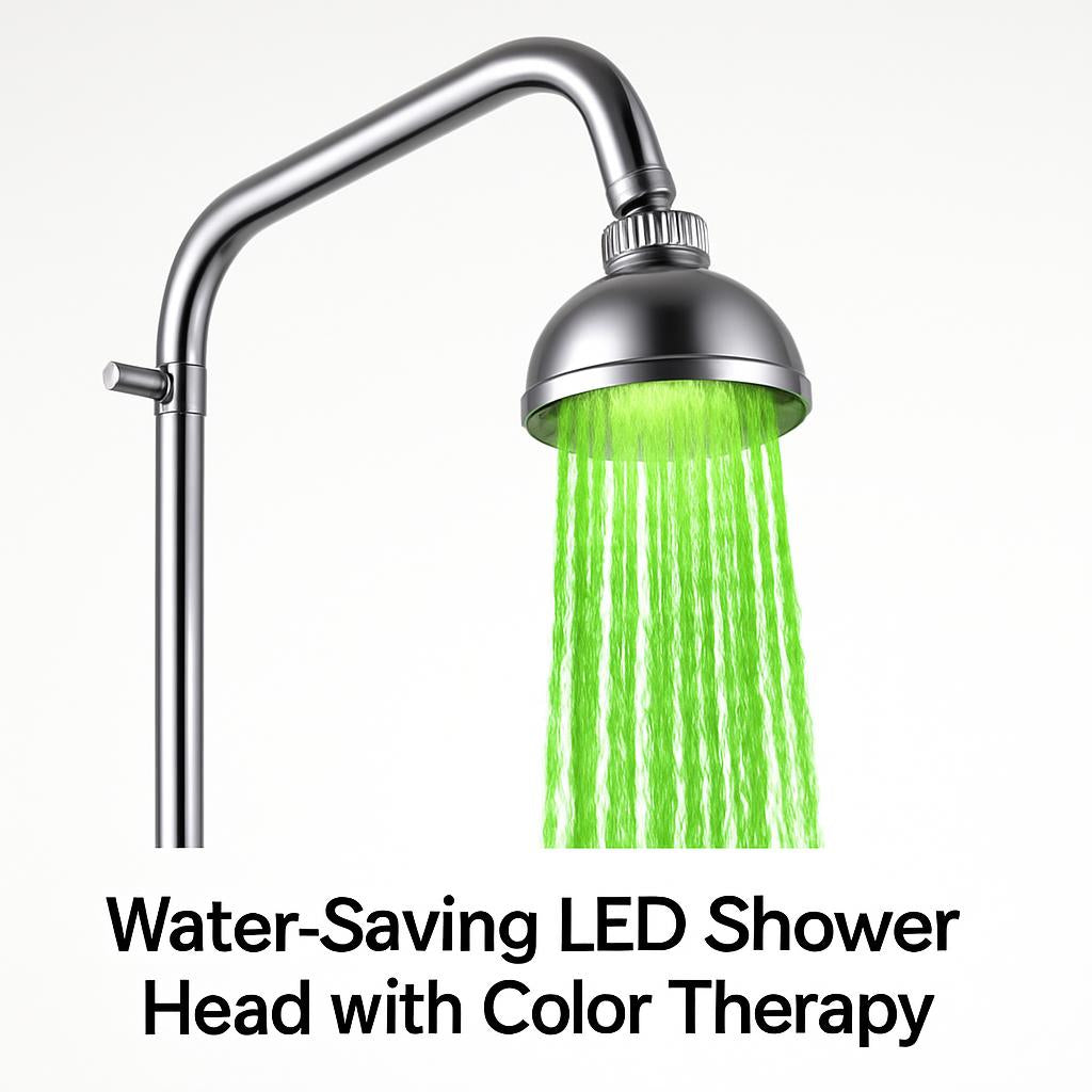 Water-Saving LED Shower Head with Color Therapy