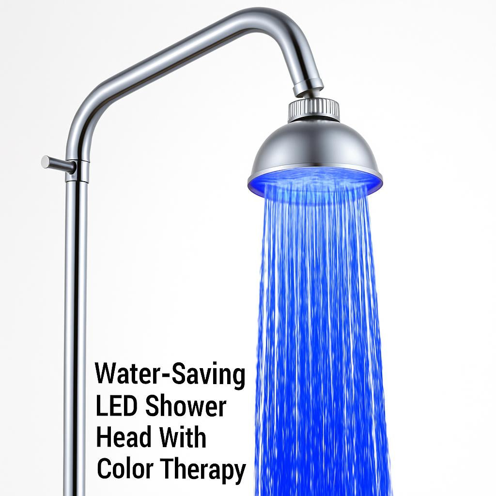 Water-Saving LED Shower Head with Color Therapy