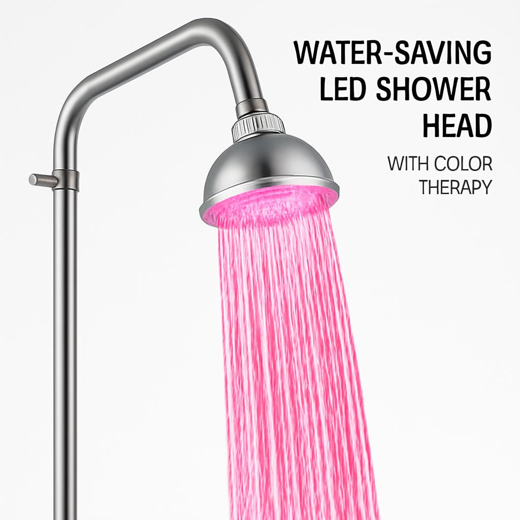 Water-Saving LED Shower Head with Color Therapy