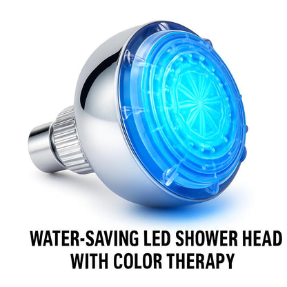 Water-Saving LED Shower Head with Color Therapy