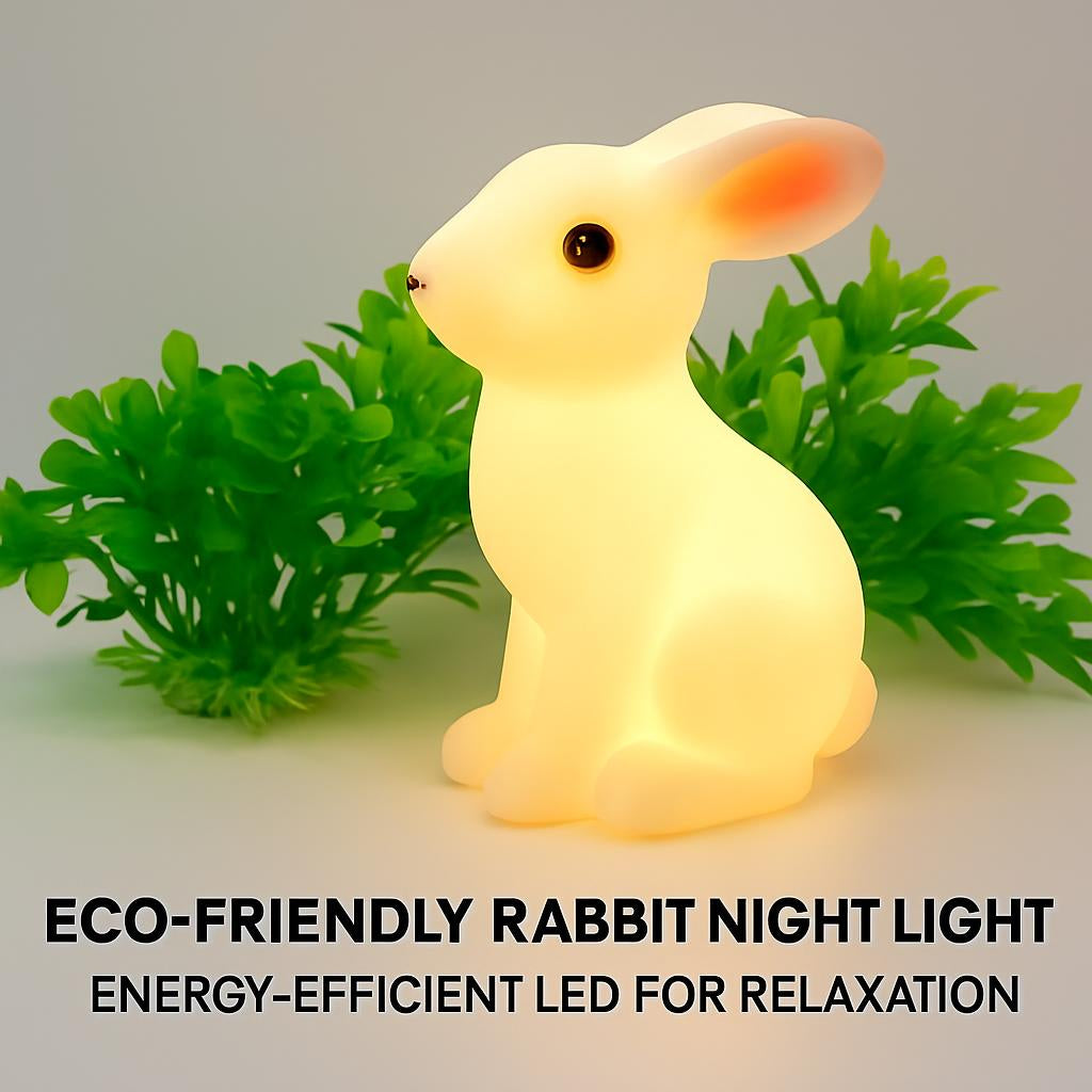 Eco-Friendly Rabbit Night Light - Energy-Efficient LED for Relaxation