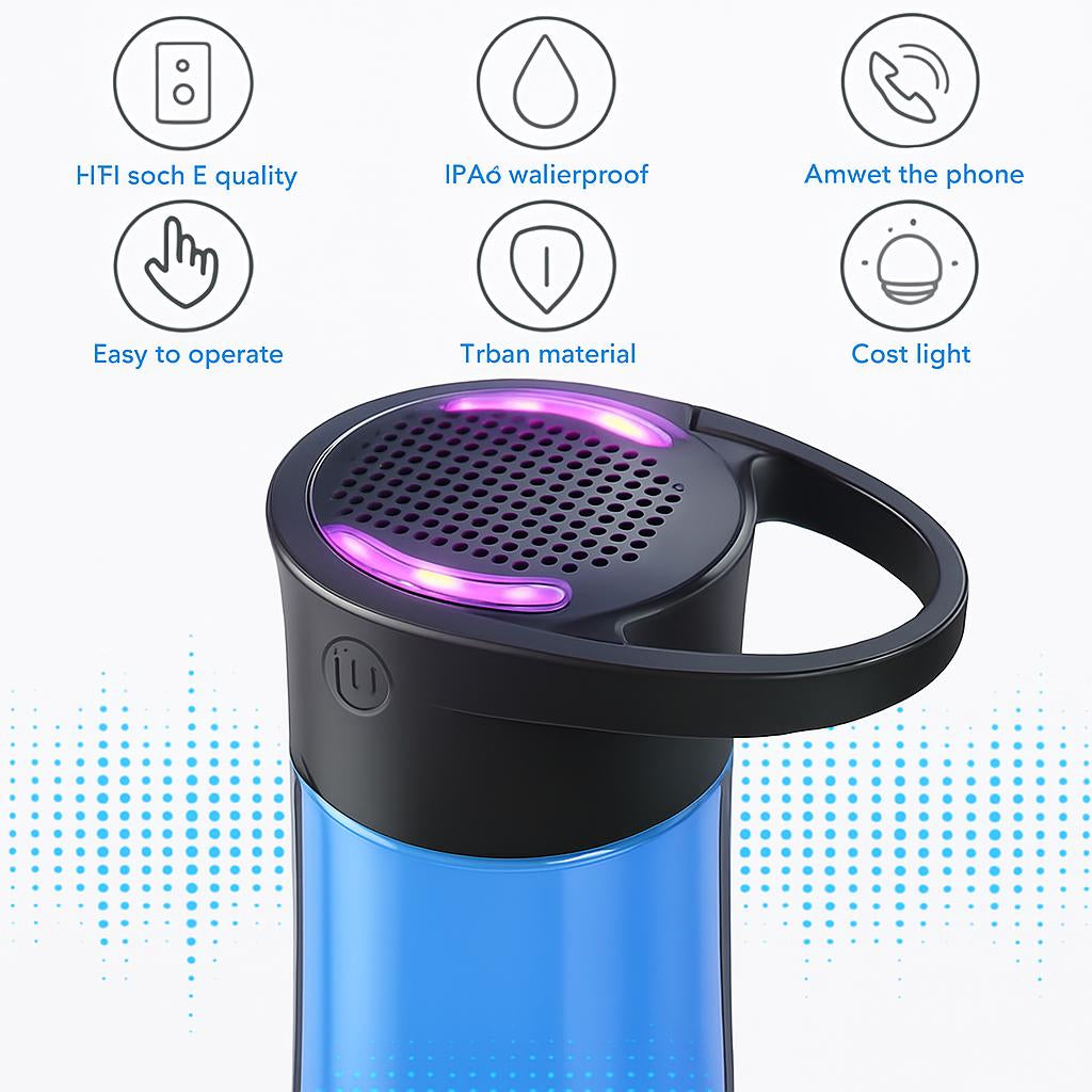 Smart Sports Water Bottle with Bluetooth Speaker & Hands-Free Calling
