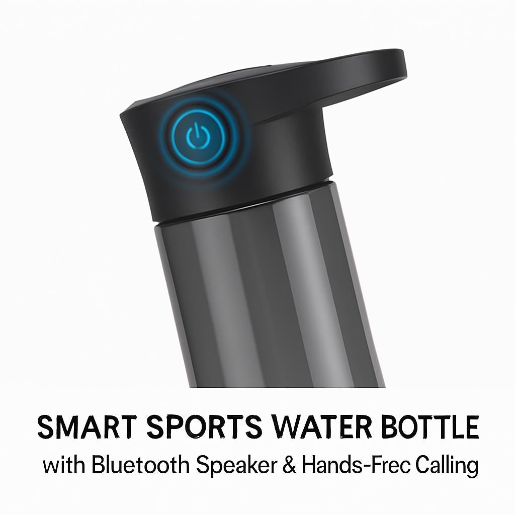 Smart Sports Water Bottle with Bluetooth Speaker & Hands-Free Calling
