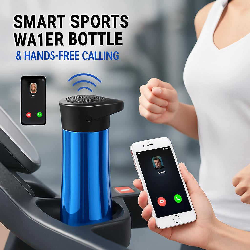 Smart Sports Water Bottle with Bluetooth Speaker & Hands-Free Calling