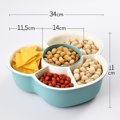 Eco-Friendly Clover Multi-Compartment Serving Tray