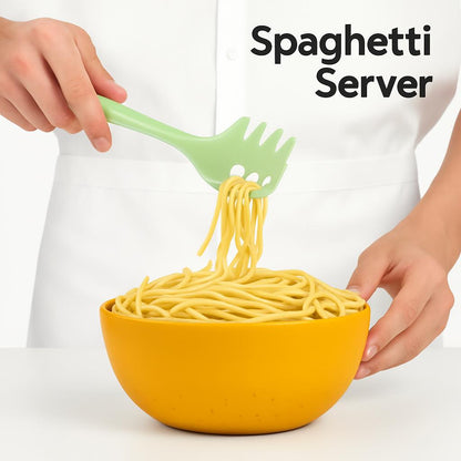 Green Multi-Functional Silicone Kitchen Utensil - Spoon and Tongs Combo