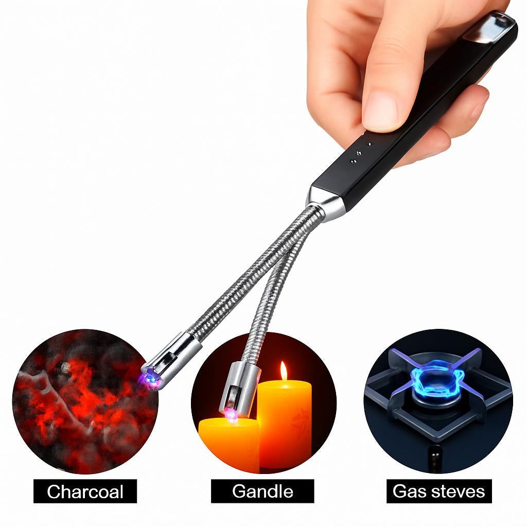 Rechargeable Eco-Friendly Electric Arc Lighter with Flexible Neck