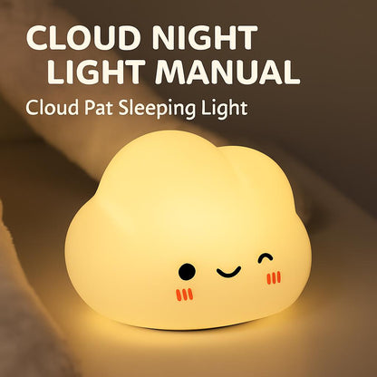 Cloud Pat Eco-Friendly Night Light in Warm Yellow LED Cloud Shape