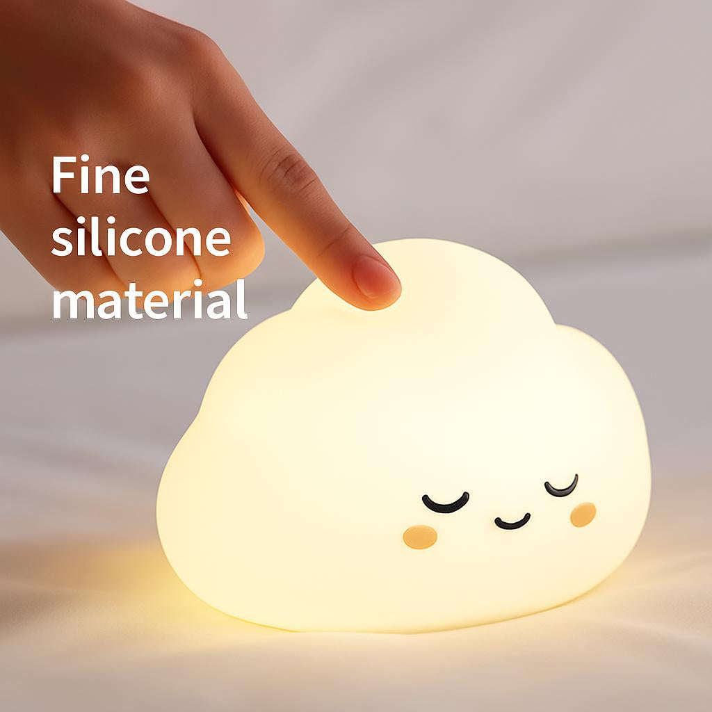 Cloud Pat Eco-Friendly Night Light - Warm Yellow LED Cloud Shape