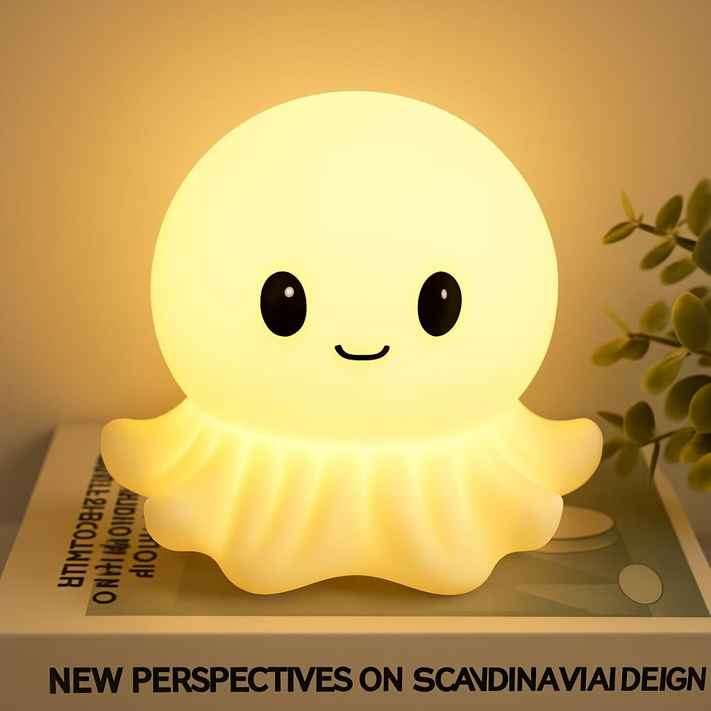 Soft Yellow Glow Octopus Night Light