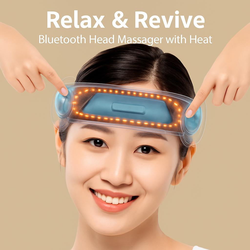 Relax & Revive Bluetooth Head Massager with Heat