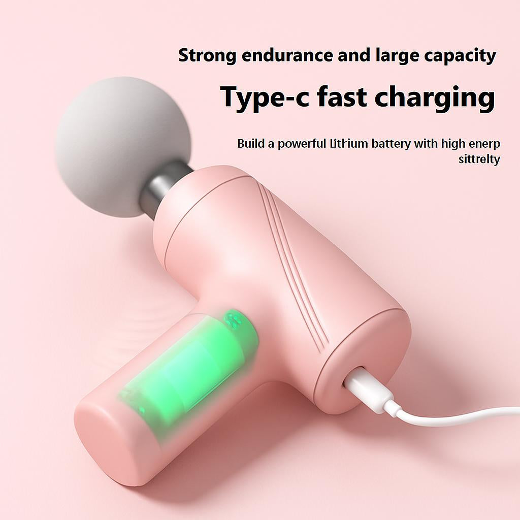 Pink Compact Massage Gun for Muscle Relaxation and Wellness