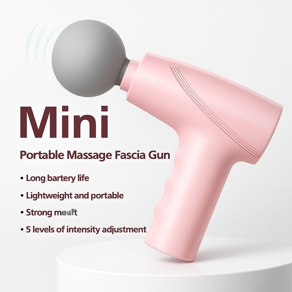 Pink Compact Massage Gun for Muscle Relaxation and Wellness